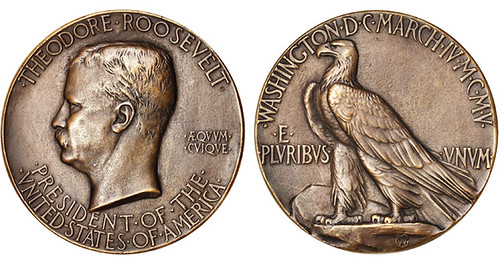 Saint-Gaudens Theodore Roosevelt inaugural medal