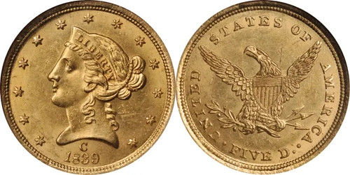 Eliasberg 1839-C Half Eagle