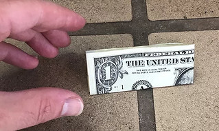Folded dollar bill