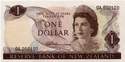 New Zealand One Dollar note