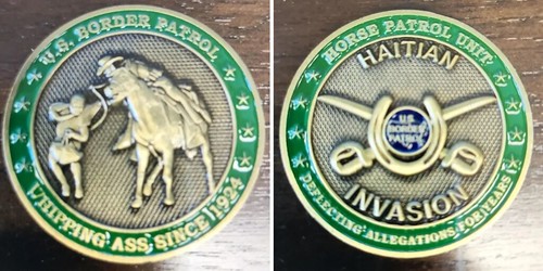 Border Patrol Haitian Invasion challenge coin