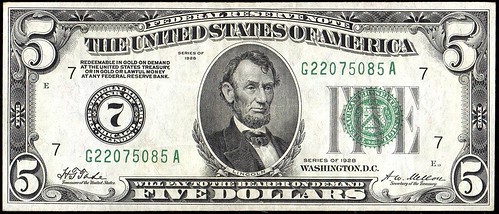 1928 $5 Bill