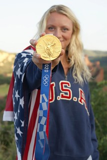 Jordyn Poulter with her Olympic gold medal