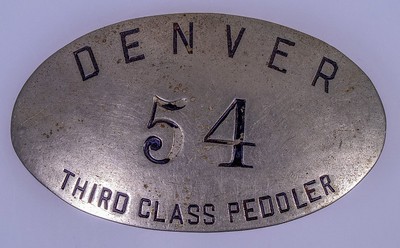 Third Class Peddler Badge