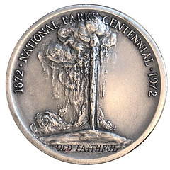 1972 National Parks Yellowstone Medal reverse