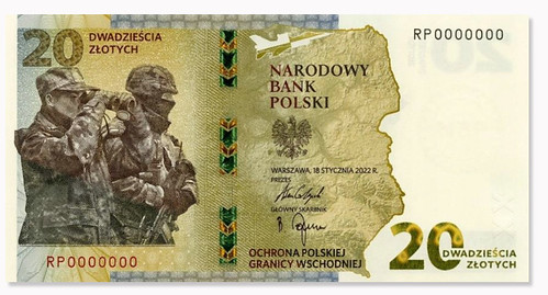 Poland 20 Zloty Protection of Poland's Eastern Border banknote