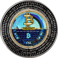 Bitcoin 2013 Casascius 1 BTC in Silver reverse