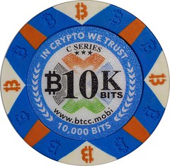 2016 BTCC 10K Bits Poker Chip obverse