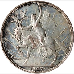1907 MEXICO Silver 50 Centavos Pattern obverse