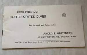 Whiteneck Fiexed Price list of Dimes