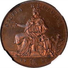 1797 Scotland Ayrshire Half Penny Token reverse