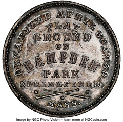 1858 Pioneer Baseball Club Token reverse