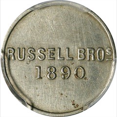 1890 Danish West Indies 3 Cent Mex Token reverse