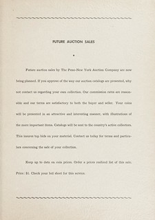 1957 Penn-New York auction catalog future sales
