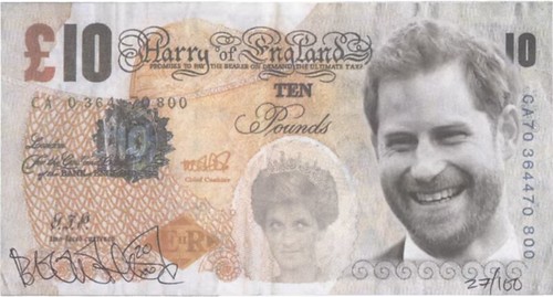 Harry of England-Ten Megs £10 banknote face