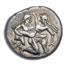 satyr on coin