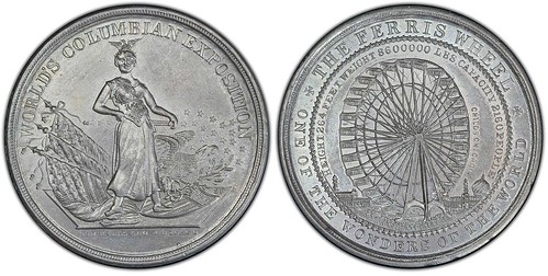 1893 HK-173 Columbian Expo Ferris Wheel Medal
