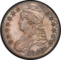 1815 over 2 Half Dollar obverse