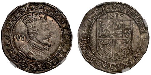 Lot 153 James VI, Six Shillings, 1615