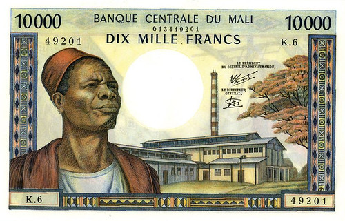 Lot 288 Mali Banknote 10,000 Francs