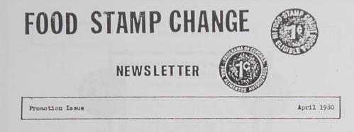 Food Stamp Change Newsletter banner 1980