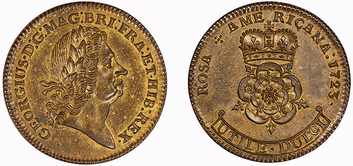 Martin Two 09 1723 Rosa Americana Pattern Twopence