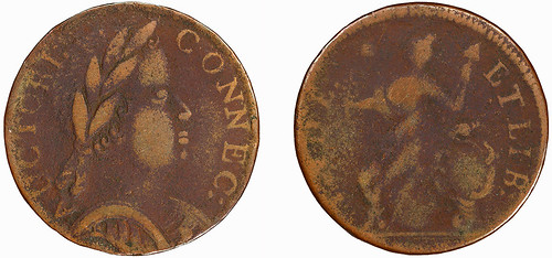 Martin Two 01 1785 Connecticut Copper. African Head
