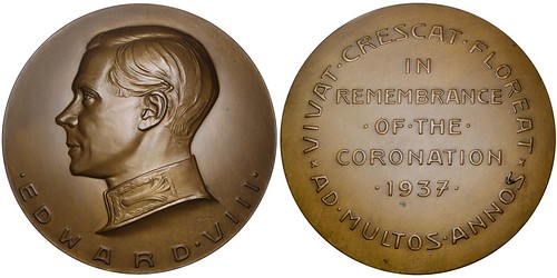 Would-Be Coronation of Edward VIII bronze Medal