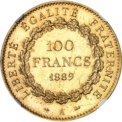 00786r 100 Francs reverse