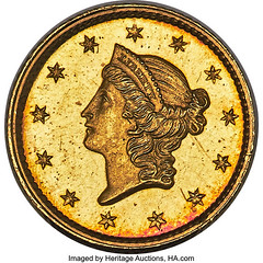 1854 gold dollar obverse