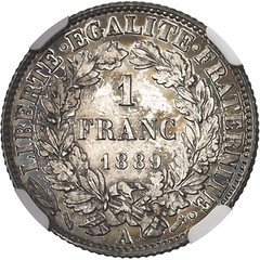 00793r Silver 1 Franc reverse