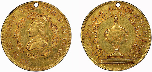 Washingtonia 09 1800 Funeral Urn Medal in Gold