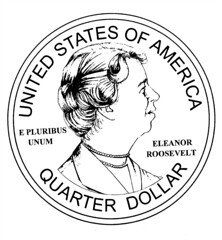 Eleanor Roosevelt quarter design