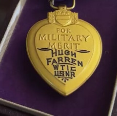 Hugh Farren Purple Heart medal