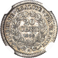 00795r Silver 20 Centimes reverse
