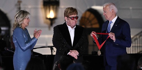 Elton John Receives Humanities medal