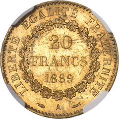 00788r 20 Francs reverse
