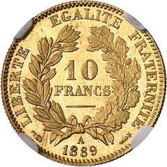 00789r 10 Francs reverse