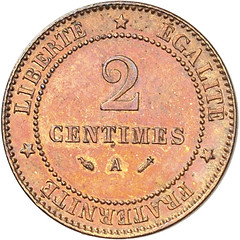 00798r Bronze 2 Centimes reverse