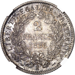 00792r Silver 2 Francs reverse