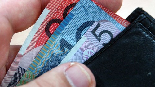Australia banknotes in wallet