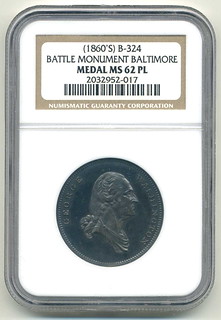 Lovett silver Washington Battle Monument medal obv
