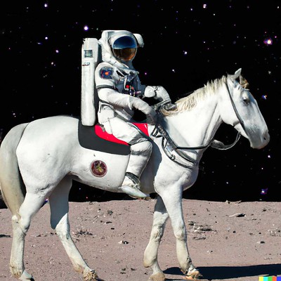 DALL-E astronaut riding a horse