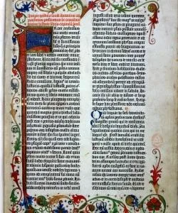 Gutenberg Bible leaf