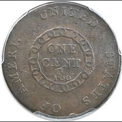 1793 Chain Cent reverse