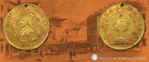 Washington Funeral Urn Medal in Gold