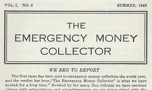 The Emergency Money Collector v1n2 masthead