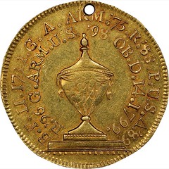 Funeral Urn Medal in Gold reverse