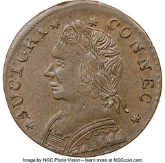 1788 CONNCT Connecticut Copper, Mailed Bust Left obverse