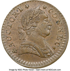 1788 CONNCT Connecticut Copper, Mailed Bust Right obverse